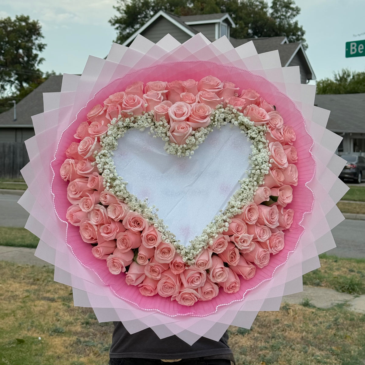 Corazón de 75 rosas flamable 🔥❤️