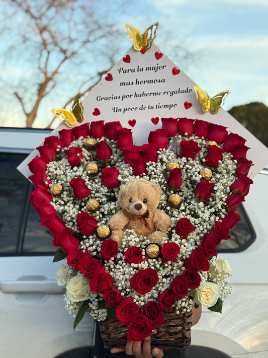 Corazón con oso