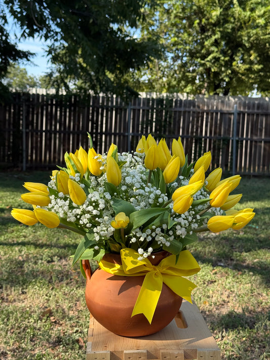 Ollita de tulipanes