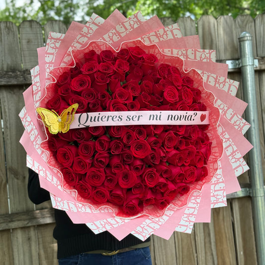 Ramo buchon de rosas rojas 🌹